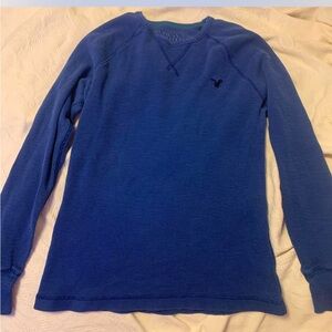 american eagle outfitters navy blue long sleeve tee